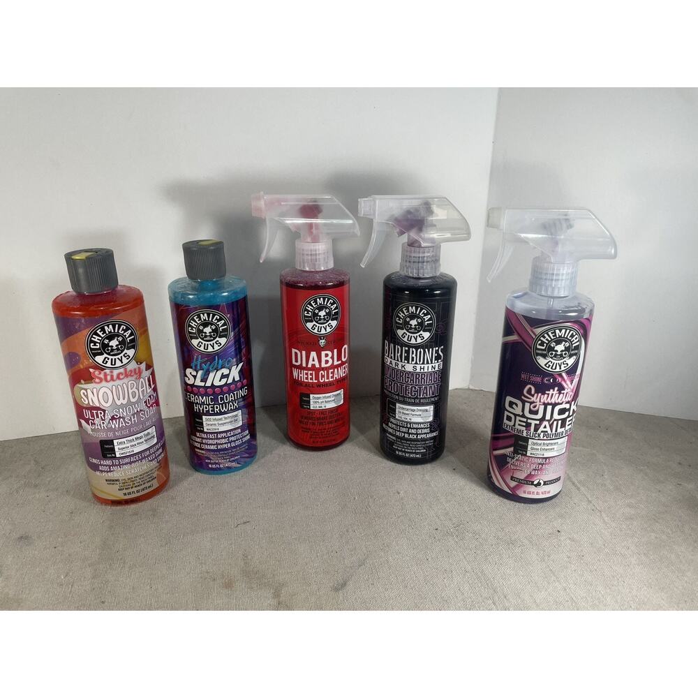 chemical guys Bundle Barebones Diablo Hydro Slick, Sticky Snowball, Quick Detail
